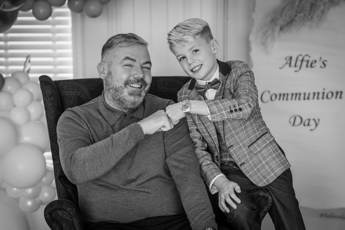 Father and son portrait on Communion Day